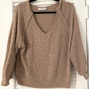 Small Tan Popcorn Sweater